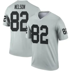Youth Jordy Nelson Las Vegas Raiders No.82 Legend Inverted Silver Jersey