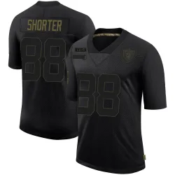 Youth Justin Shorter Las Vegas Raiders No.88 Limited 2020 Salute To Service Jersey - Black