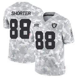 Youth Justin Shorter Las Vegas Raiders No.88 Limited 2024 Salute to Service Jersey - Arctic Camo