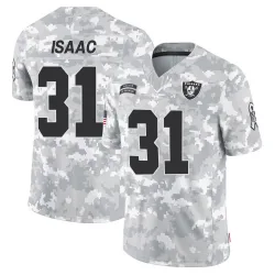 Youth Keenan Isaac Las Vegas Raiders No.31 Limited 2024 Salute to Service Jersey - Arctic Camo