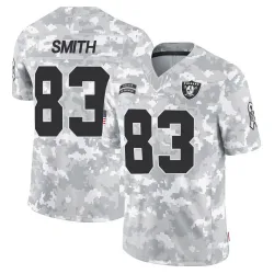 Youth Key'Shawn Smith Las Vegas Raiders No.83 Limited 2024 Salute to Service Jersey - Arctic Camo