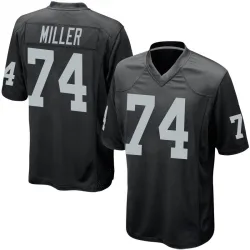 Youth Kolton Miller Las Vegas Raiders No.74 Game Team Color Jersey - Black