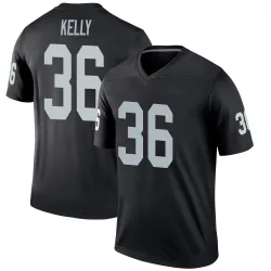Youth Kyu Blu Kelly Las Vegas Raiders No.36 Legend Jersey - Black