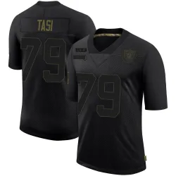 Youth Laki Tasi Las Vegas Raiders No.79 Limited 2020 Salute To Service Jersey - Black