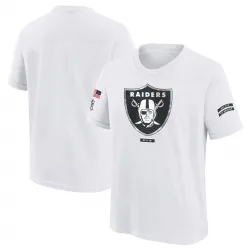 Youth Las Vegas Raiders No. 2024 Salute To Service T-Shirt - White