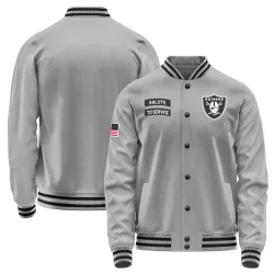 Youth Las Vegas Raiders No. Salute to Service Performance Jacket - Gray