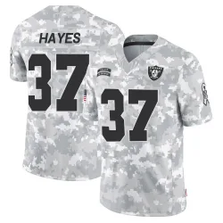 Youth Lester Hayes Las Vegas Raiders No.37 Limited 2024 Salute to Service Jersey - Arctic Camo