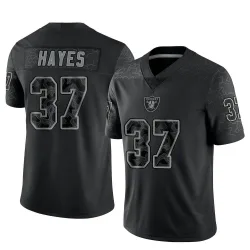 Youth Lester Hayes Las Vegas Raiders No.37 Limited Reflective Jersey - Black