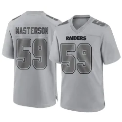Youth Luke Masterson Las Vegas Raiders No.59 Game Atmosphere Fashion Jersey - Gray