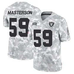 Youth Luke Masterson Las Vegas Raiders No.59 Limited 2024 Salute to Service Jersey - Arctic Camo