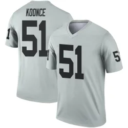 Youth Malcolm Koonce Las Vegas Raiders No.51 Legend Inverted Silver Jersey