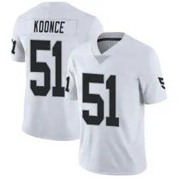 Youth Malcolm Koonce Las Vegas Raiders No.51 Limited Vapor Untouchable Jersey - White