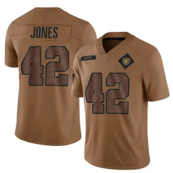 Youth Matt Jones Las Vegas Raiders No.42 Limited 2023 Salute To Service Jersey - Brown