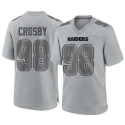Youth Maxx Crosby Las Vegas Raiders No.98 Game Atmosphere Fashion Jersey - Gray