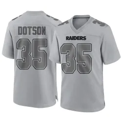 Youth Mello Dotson Las Vegas Raiders No.35 Game Atmosphere Fashion Jersey - Gray