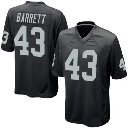 Youth Michael Barrett Las Vegas Raiders No.43 Game Team Color Jersey - Black