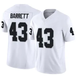 Youth Michael Barrett Las Vegas Raiders No.43 Limited Vapor F.U.S.E. Jersey - White