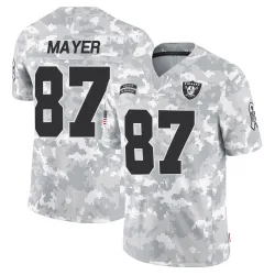 Youth Michael Mayer Las Vegas Raiders No.87 Limited 2024 Salute to Service Jersey - Arctic Camo