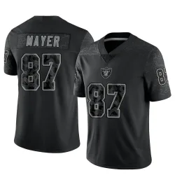 Youth Michael Mayer Las Vegas Raiders No.87 Limited Reflective Jersey - Black