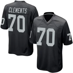 Youth Parker Clements Las Vegas Raiders No.70 Game Team Color Jersey - Black