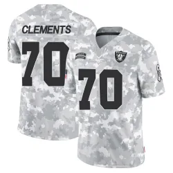 Youth Parker Clements Las Vegas Raiders No.70 Limited 2024 Salute to Service Jersey - Arctic Camo
