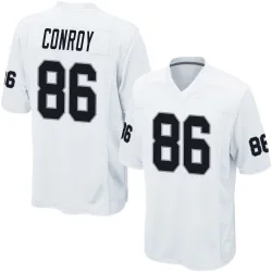 Youth Pat Conroy Las Vegas Raiders No.86 Game Jersey - White
