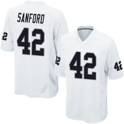 Youth Phalen Sanford Las Vegas Raiders No.42 Game Jersey - White