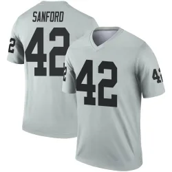 Youth Phalen Sanford Las Vegas Raiders No.42 Legend Inverted Silver Jersey