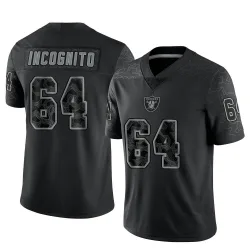 Youth Richie Incognito Las Vegas Raiders No.64 Limited Reflective Jersey - Black