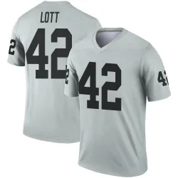 Youth Ronnie Lott Las Vegas Raiders No.42 Legend Inverted Silver Jersey