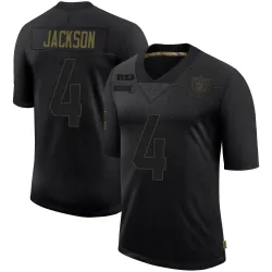 Youth Shedrick Jackson Las Vegas Raiders No.4 Limited 2020 Salute To Service Jersey - Black