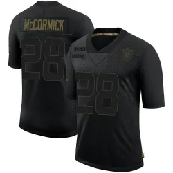 Youth Sincere McCormick Las Vegas Raiders No.28 Limited 2020 Salute To Service Jersey - Black