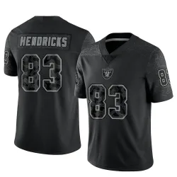 Youth Ted Hendricks Las Vegas Raiders No.83 Limited Reflective Jersey - Black