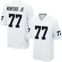 Youth Thayer Munford Jr. Las Vegas Raiders No.77 Game Jersey - White