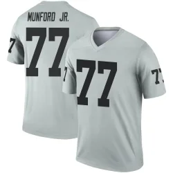 Youth Thayer Munford Jr. Las Vegas Raiders No.77 Legend Inverted Silver Jersey