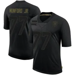 Youth Thayer Munford Jr. Las Vegas Raiders No.77 Limited 2020 Salute To Service Jersey - Black