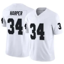 Youth Thomas Harper Las Vegas Raiders No.34 Limited Vapor F.U.S.E. Jersey - White