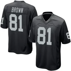 Youth Tim Brown Las Vegas Raiders No.81 Game Team Color Jersey - Black