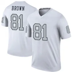 Youth Tim Brown Las Vegas Raiders No.81 Legend Color Rush Jersey - White