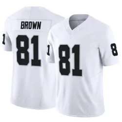 Youth Tim Brown Las Vegas Raiders No.81 Limited Vapor F.U.S.E. Jersey - White