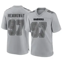 Youth Tonka Hemingway Las Vegas Raiders No.97 Game Atmosphere Fashion Jersey - Gray