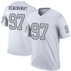 Youth Tonka Hemingway Las Vegas Raiders No.97 Legend Color Rush Jersey - White
