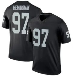Youth Tonka Hemingway Las Vegas Raiders No.97 Legend Jersey - Black