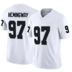 Youth Tonka Hemingway Las Vegas Raiders No.97 Limited Vapor F.U.S.E. Jersey - White