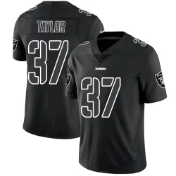 Youth Trey Taylor Las Vegas Raiders No.37 Limited Jersey - Black Impact