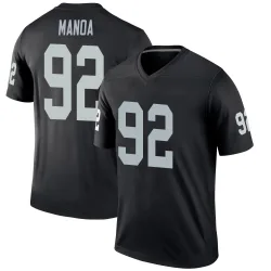 Youth Tyler Manoa Las Vegas Raiders No.92 Legend Jersey - Black