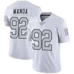 Youth Tyler Manoa Las Vegas Raiders No.92 Limited Color Rush Jersey - White