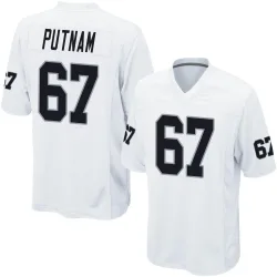 Youth Will Putnam Las Vegas Raiders No.67 Game Jersey - White