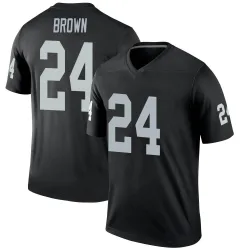 Youth Willie Brown Las Vegas Raiders No.24 Legend Jersey - Black