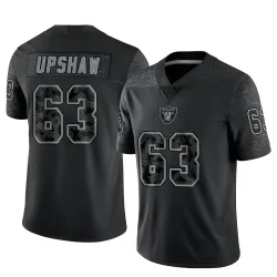 Youth Wilson Gene Upshaw Las Vegas Raiders No.63 Limited Reflective Jersey - Black
